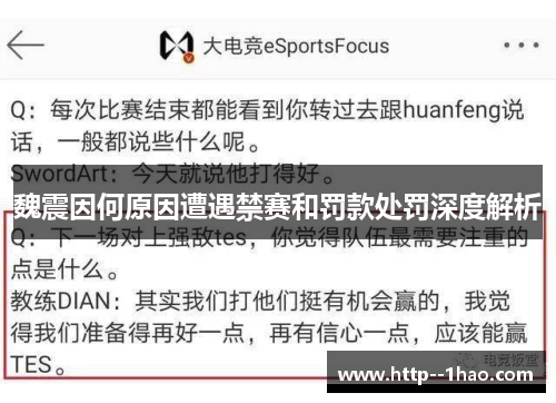 魏震因何原因遭遇禁赛和罚款处罚深度解析